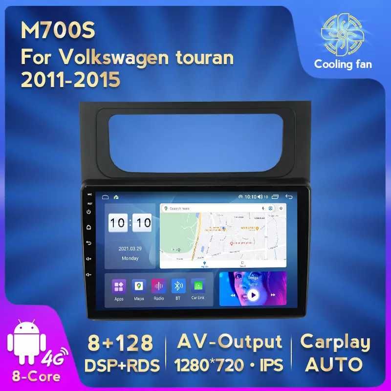 Navigatie Android 13 Vw Touran 2011-2015 1/8 Gb Waze CarPlay + CAMERA