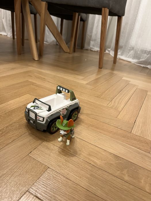 Paw Patrol, Tracker, eco masina cu figurina