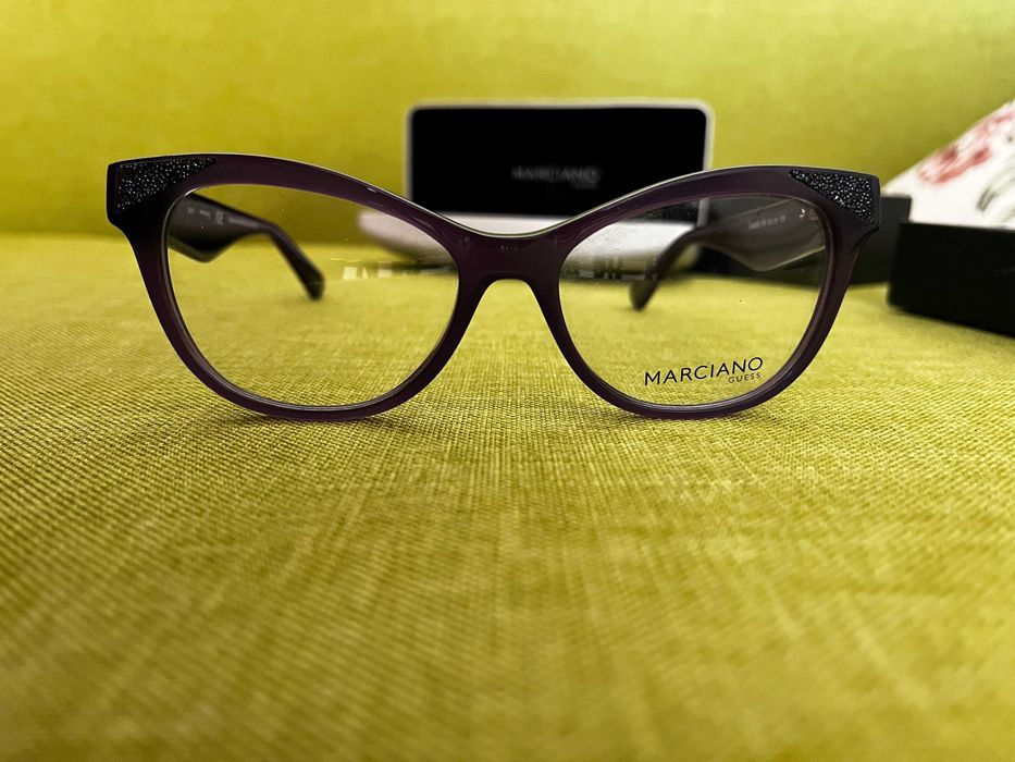 Оригинални очила с диоптрични рамки Guess by Marciano, цвят лилав