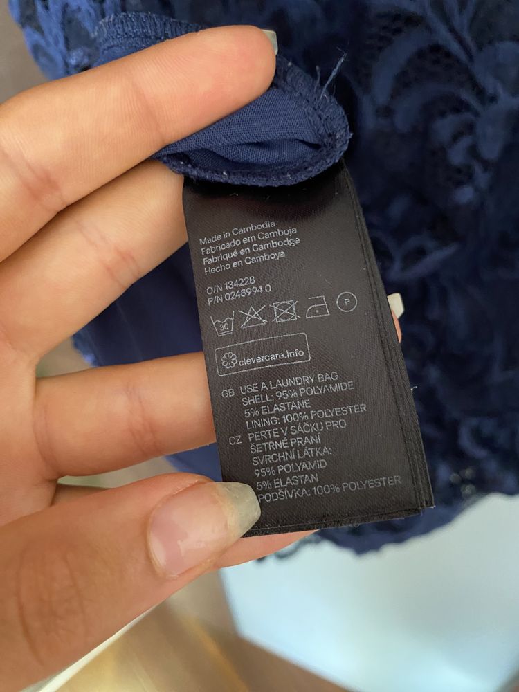 Нова тъмносиня рокля H&M, 38ми размер