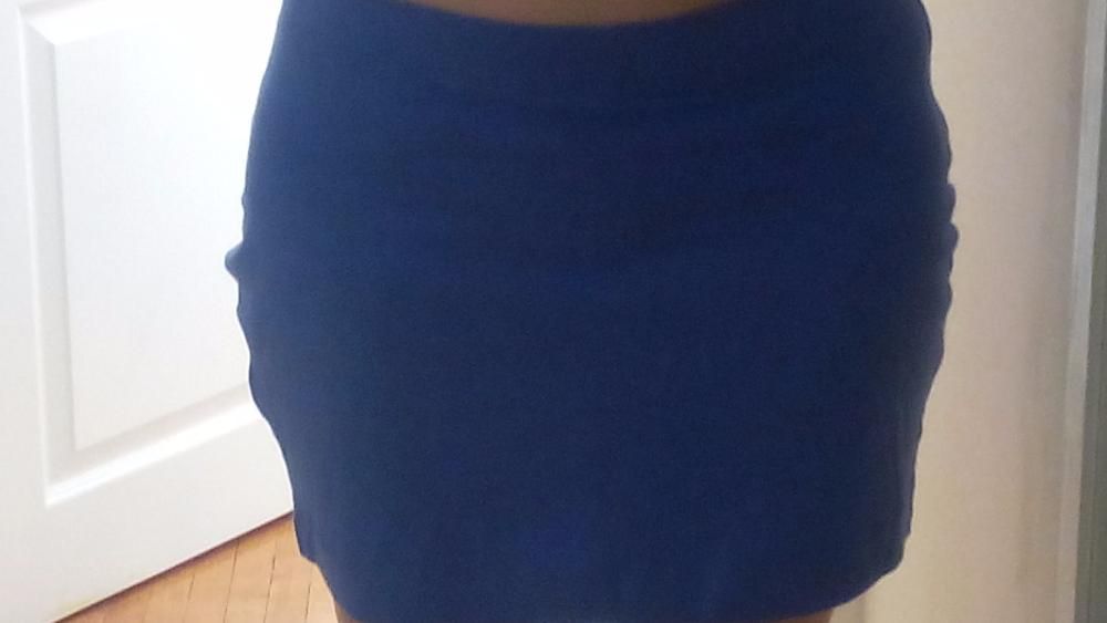 Есмара нови поли - черно и синьо-лилаво М и Л