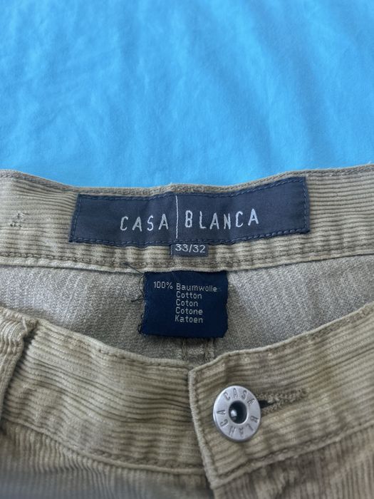Pantaloni Casablanca din catifea reiată, culoare kaki