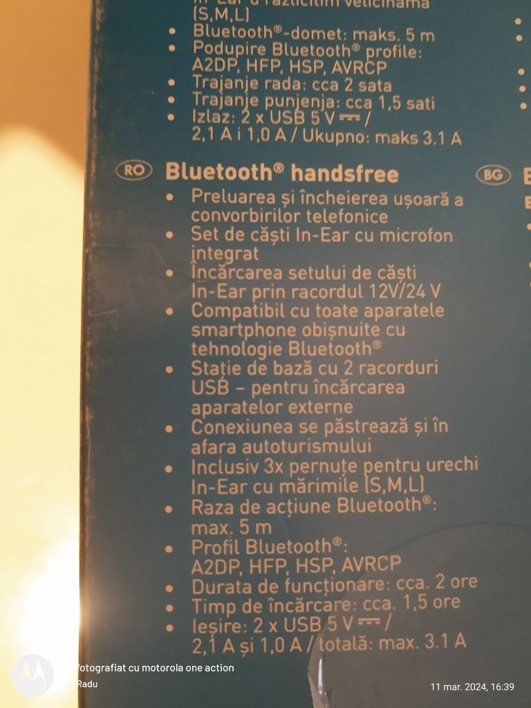 Kit Bluetooth handsfree NOU!