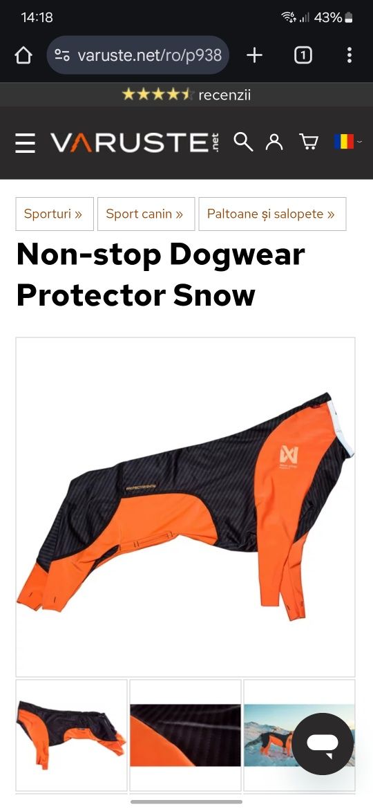 Îmbrăcăminte caini non-stop dogwear protector snow