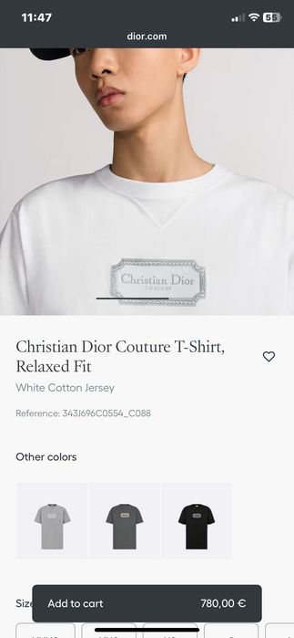 D*ior unisex тениска