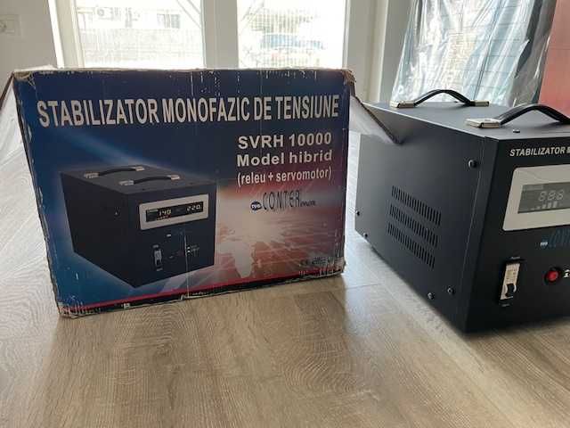 Stabilizator de tensiune hibrid, cu releu si servomotor 10000VA/7500W