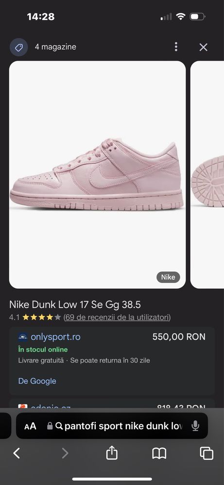 Adidași Nike Dunk Low ‘17 SE prism pink