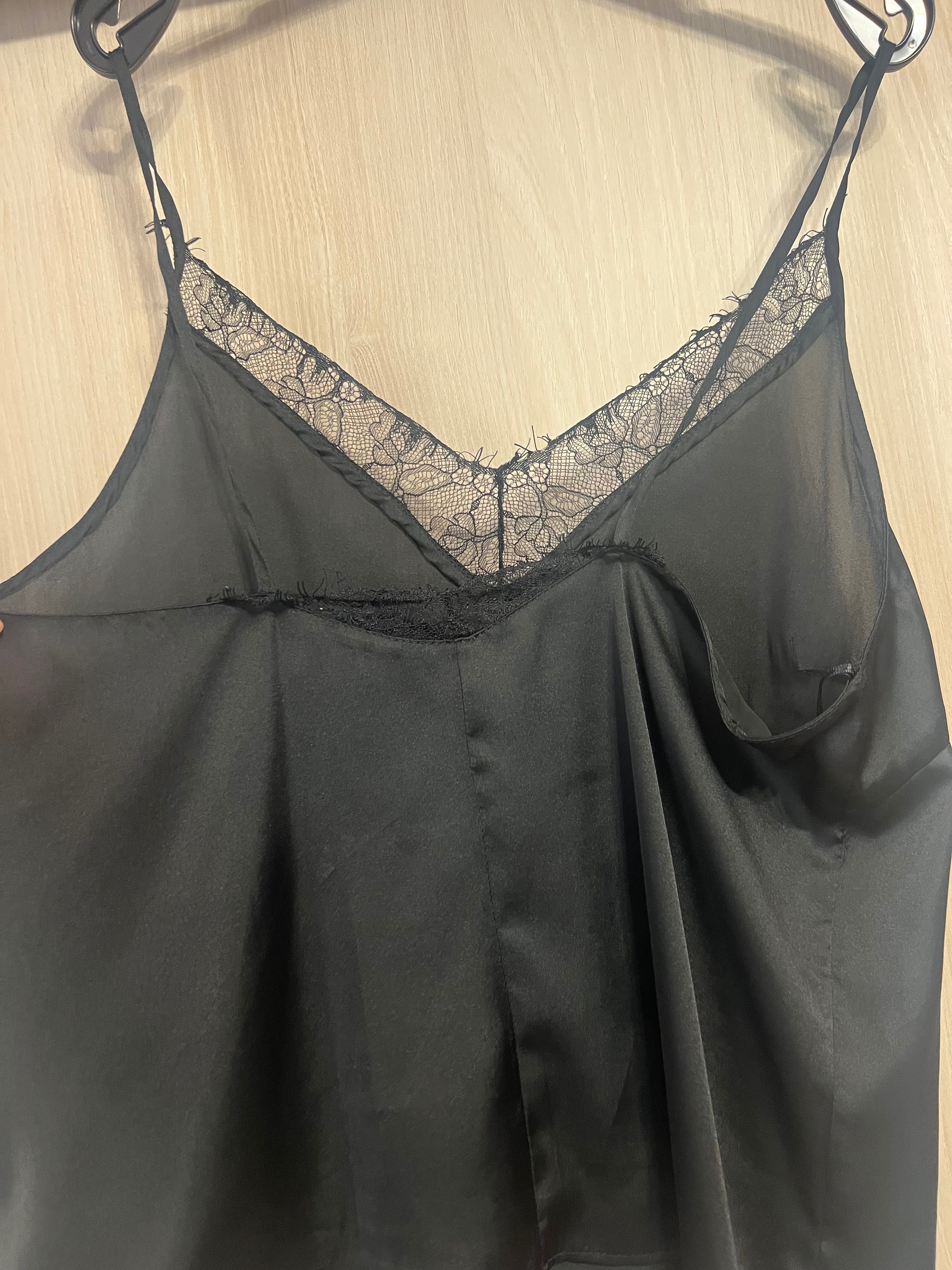 Сатенен топ с дантела "Zara"