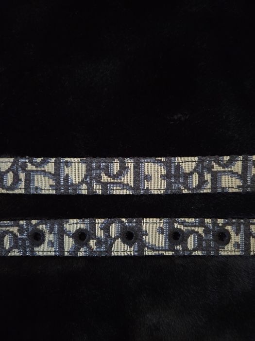 Dior 30 Montaigne Reversible Belt Blue Smooth Calfskin and Oblique