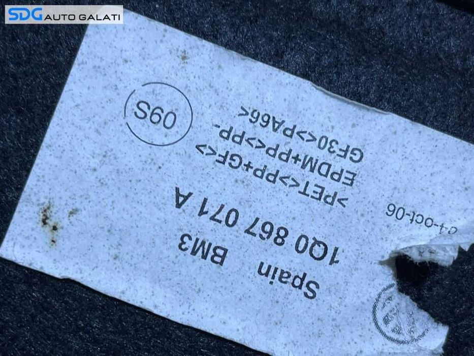 Polita Capac Tapiterier Portbagaj Protectie Mecanism Trapa Plafon Decapotare VW EOS 2006 - 2016 Cod 1Q0867071A