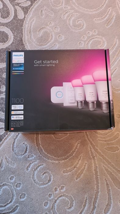 Стартов пакет Philips Hue WHITE AND COLOR AMBIANCE 3xE27/9W
