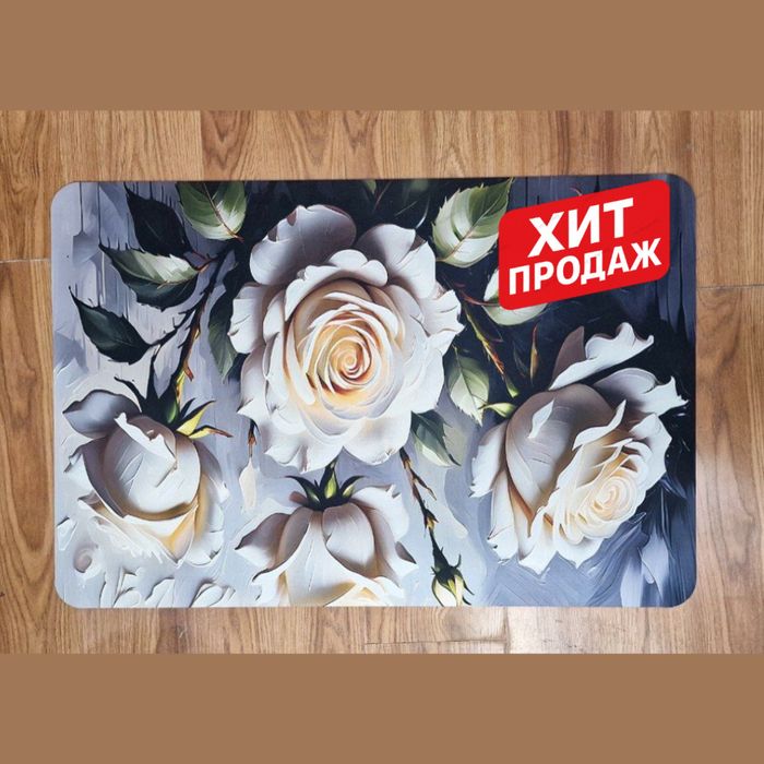 Коврик влагостойкий FLOUR с цветочным узором
