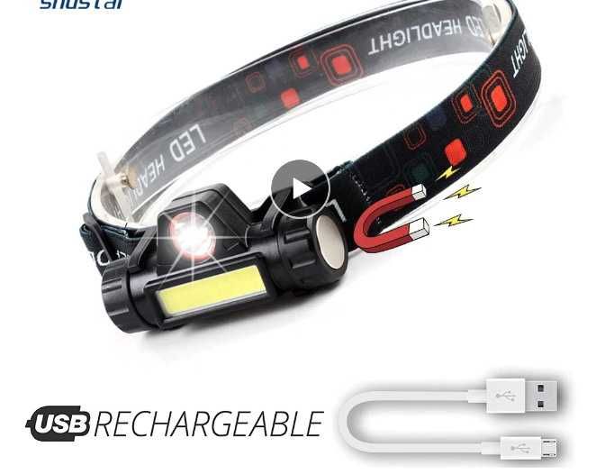 LANTERNA frontala LED "CREE" acumulator inclus