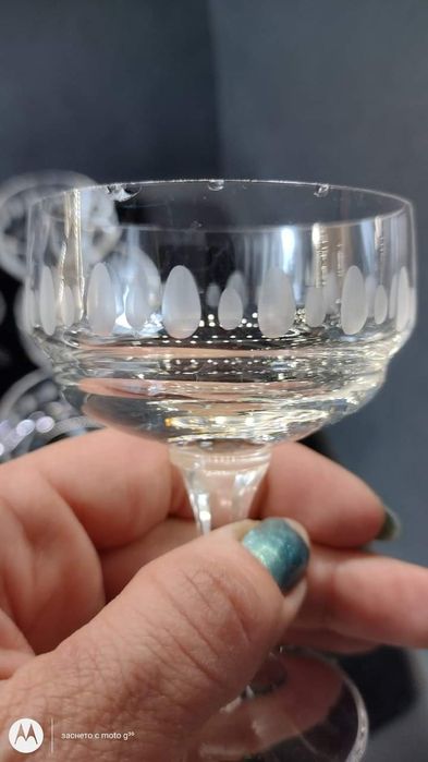 Комплект от тънкостенни чаши кристалин за вино, ликьор, шампанско, вод