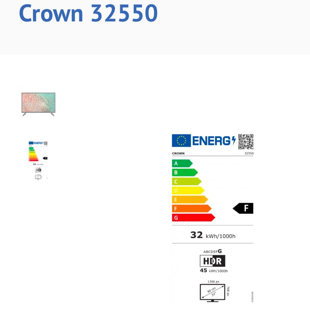 Телевизор Crown 32550 32 inch