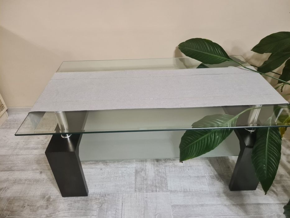 Vand masuta cafea wenge sticla dim 100x 60 cm