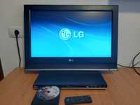 Televizor LCD LG, 66cm + dvd LG DVX392H + telecomanda
