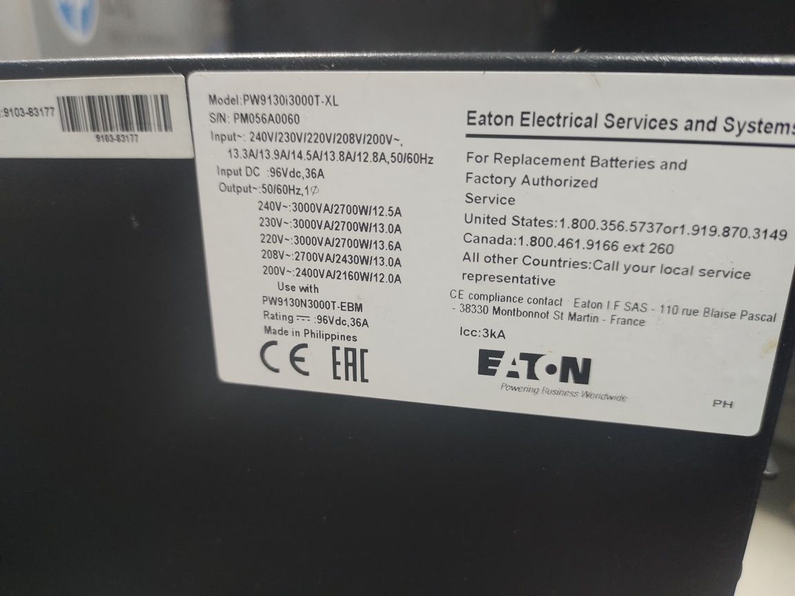 Источник бесперебойного питания Eaton 9130 Tower XL 3000VA