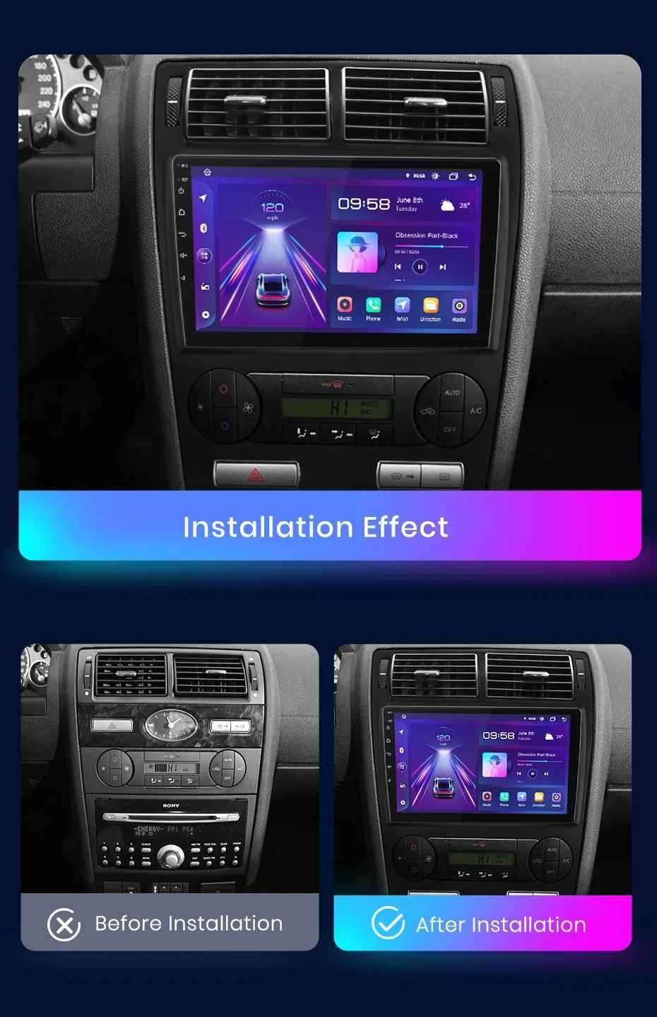 Ford Mondeo 3 2004 - 2007 Мултимедия Навигация Android
