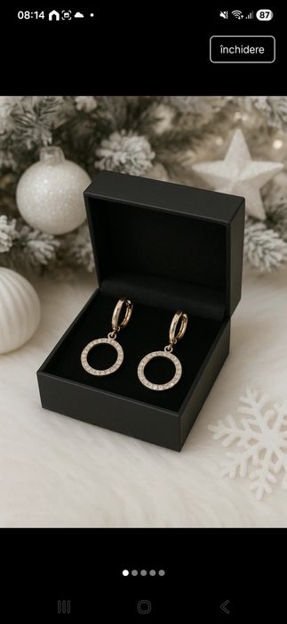 Cercei aur ucrainean 14k