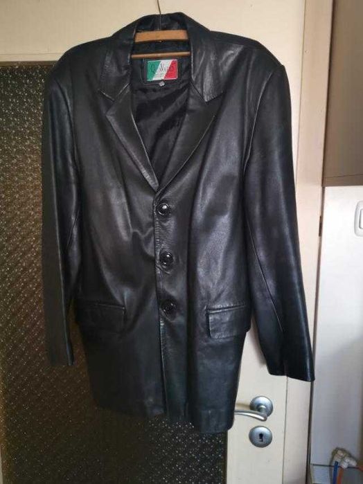 Италианско мъжко кожено сако