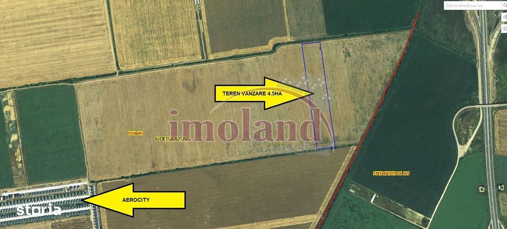 Tunari Aerocity vânzare teren intravilan