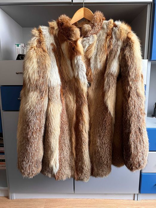 Haina de blana din vulpe naturala