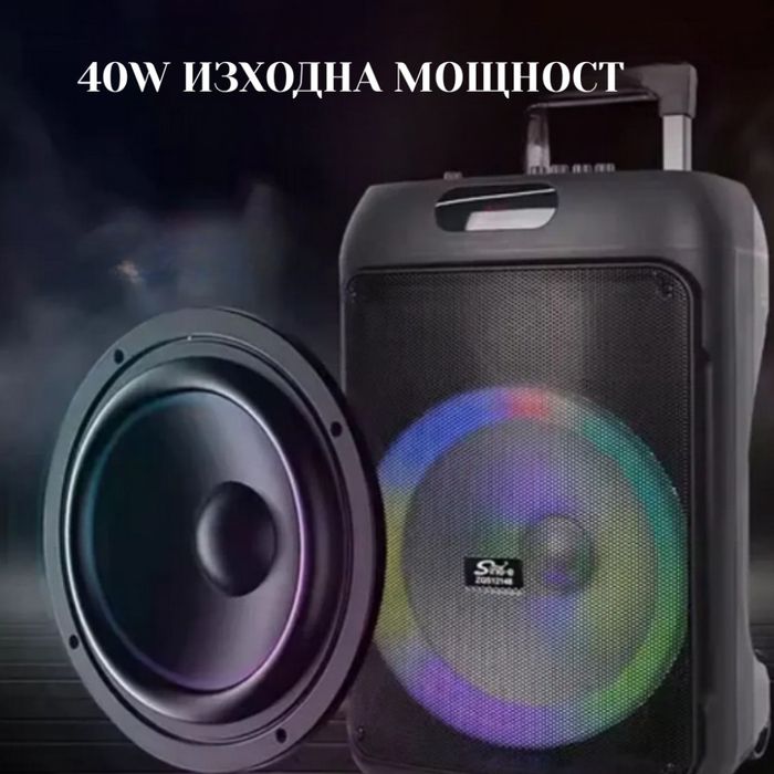 Преносима караоке тонколона Sing-e ZQS12148 (12") с мощен бас