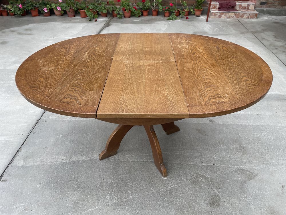 Masa din lemn masiv rotundă 5-6 pers