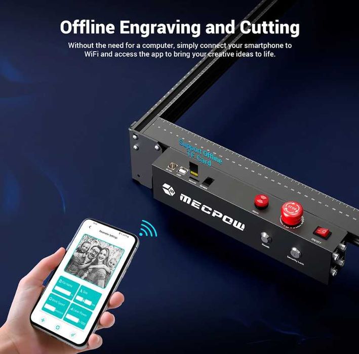 Mecpow laser gravare, taiere, 22W Optic real, include air assist- NOU