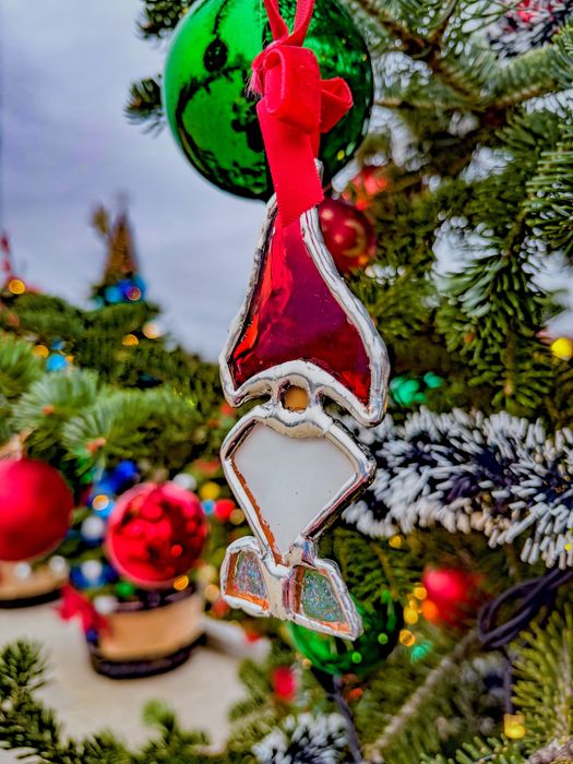 Ръчно изработени от стъкло и калай , коледни играчки за елха