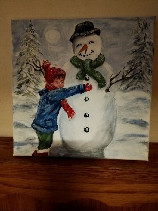 Tablou cu tema sărbătorilor de iarnă,Crăciun