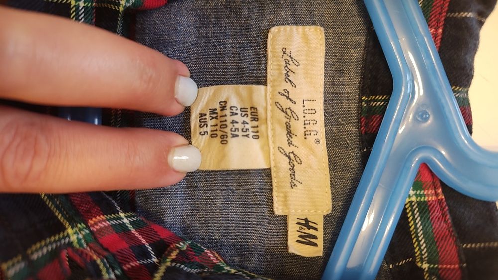 Карирана риза за момче H&M -  110 размер 4-5 г.