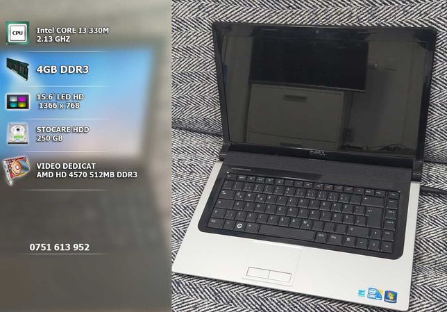Laptop DELL Intel Core i3 , 4GB DDR3, 250 HDD,HD 4570