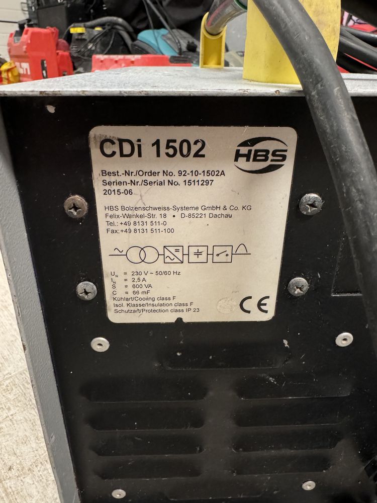 Hbs Cdi 502 aparat sudura bolturi filetate puncte esab fronius kemppi