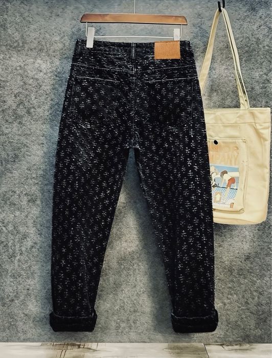 Мъжки черни деним дънки