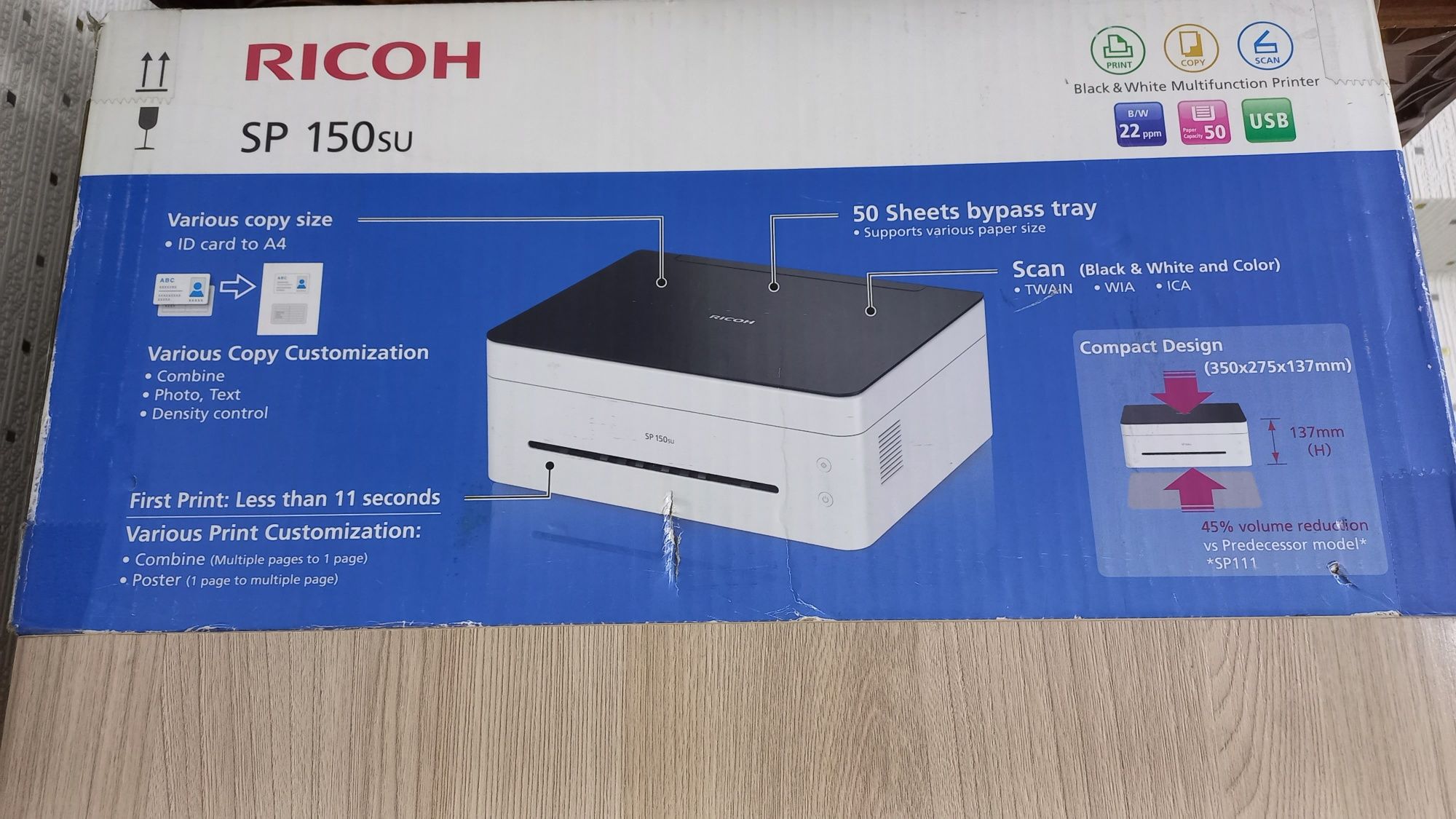 МФУ лазерное RICOH SP 150SU