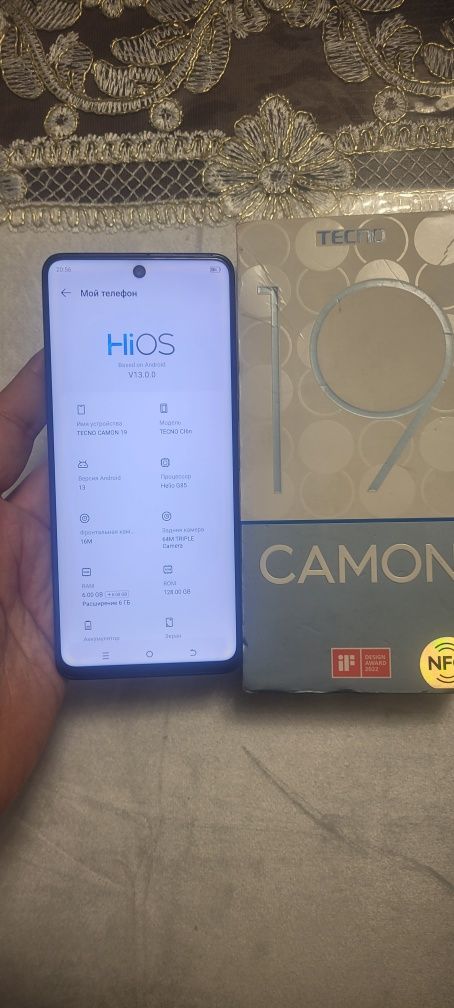 Tecno Camon 19 10/128Gb Black Igravoy NFC Karobka Holat Ideal Original