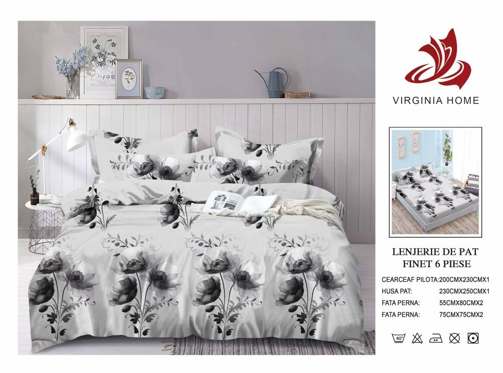 Lenjerie de pat FINET 6 piese – Calitate premium