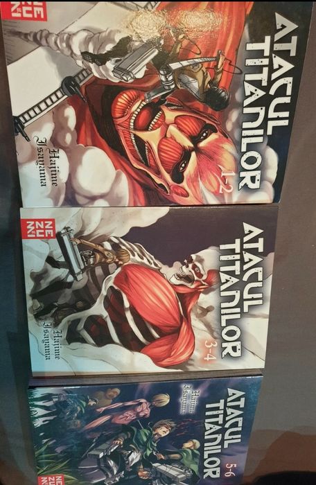 Atacul titanilor omnibus 1, 2 și 3 manga în română