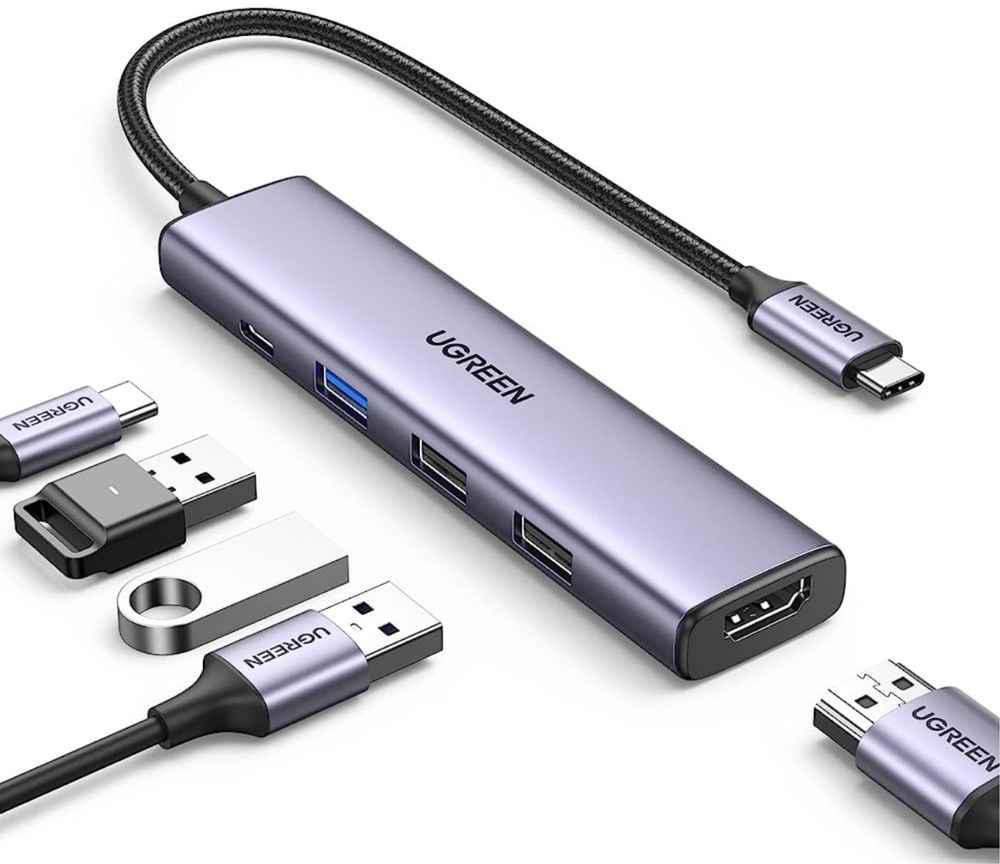 Convertor HDMI USB-C to HDMI 3 USB + USB C