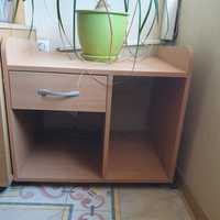 Офис шкаф - 2 броя, дървена маса съд стъкло, стъклена маса за TV