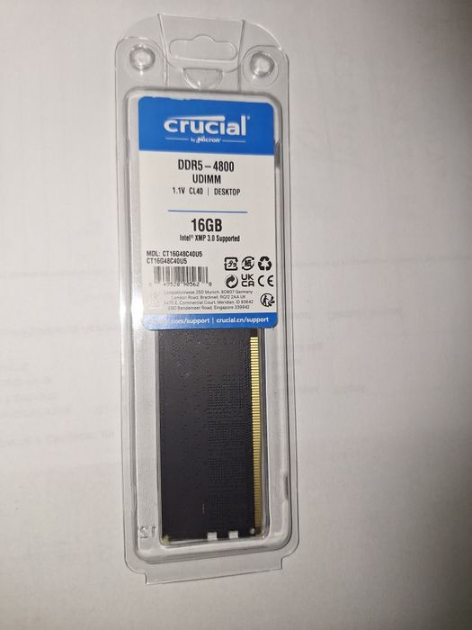 16GB DDR5 Crucial 4800 нова