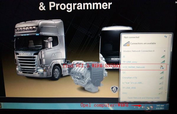 Tester auto camioane Scania + Laptop, totul instalat VCI 3 v2.4X