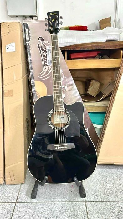 Акустическая гитара IBANEZ PF15ECE-BK Новая