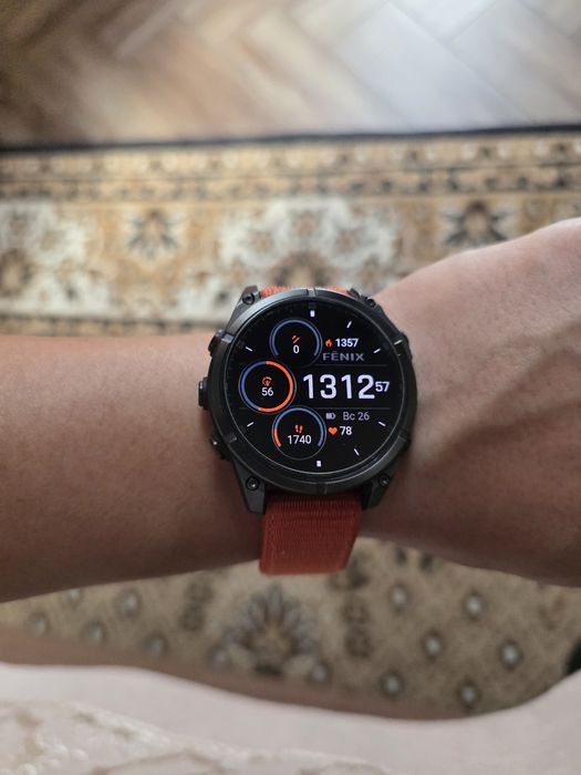 Garmin Fenix 8 47 mm, AMOLED, Sapphire Carbon Gray DLC Titanium