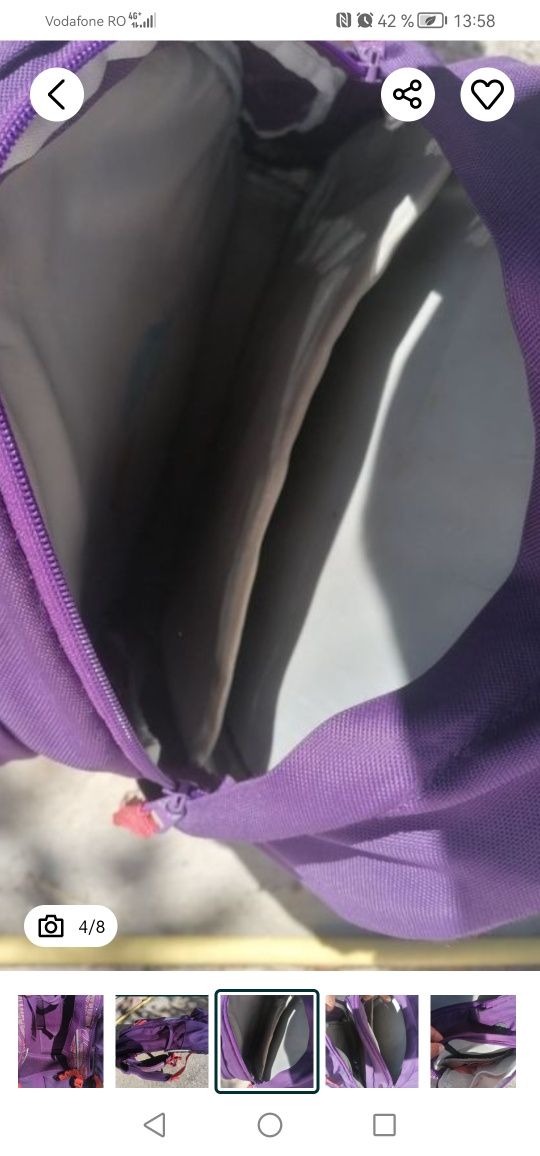 Ghiozdan ergonomic de școală, unisex, cu 3 compartimente. 
Purtat 1 an