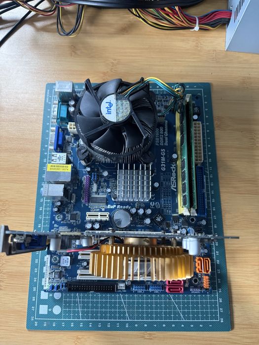 kit quad q6600 4 gb ram ddr 2 video 1 gb retro game