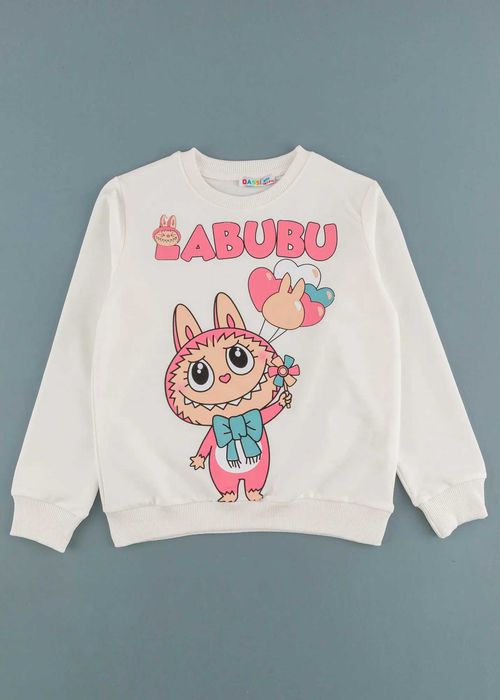 Детска памучна блуза "Лабубу", Синьо-зелен Цвят