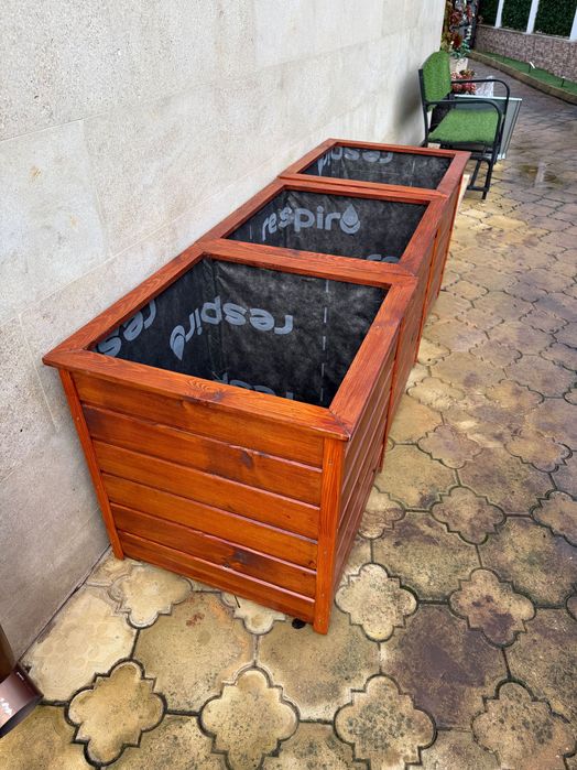 Кашпи - дървени -  3 броя